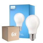 Monipakkaus 6x Philips Corepro LED Lamppu E27 Päärynä Matta 10.5W 1521lm - 840 Kylmä Valkoinen - Korvaa 100W