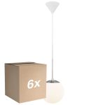 Monipakkaus 6x Nordlux Café Riippuvalaisin Lasi Valkoinen | Sopii E27