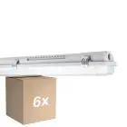 Monipakkaus 6x Ledvance LED Kosteudenkestävä Kotelo MT Gen 3 IP65 | Sopii 2x60cm LED Putki