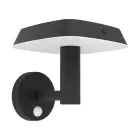 Eglo Seinävalaisin Dreoli Solar Musta 8W 970lm - 830 Lämmin Valkoinen | IP65 - Liiketunnistin